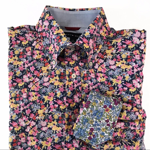 Tommy Hilfiger Other - Tommy Hilfiger Men’s Floral Shirt Contrast Cuffs